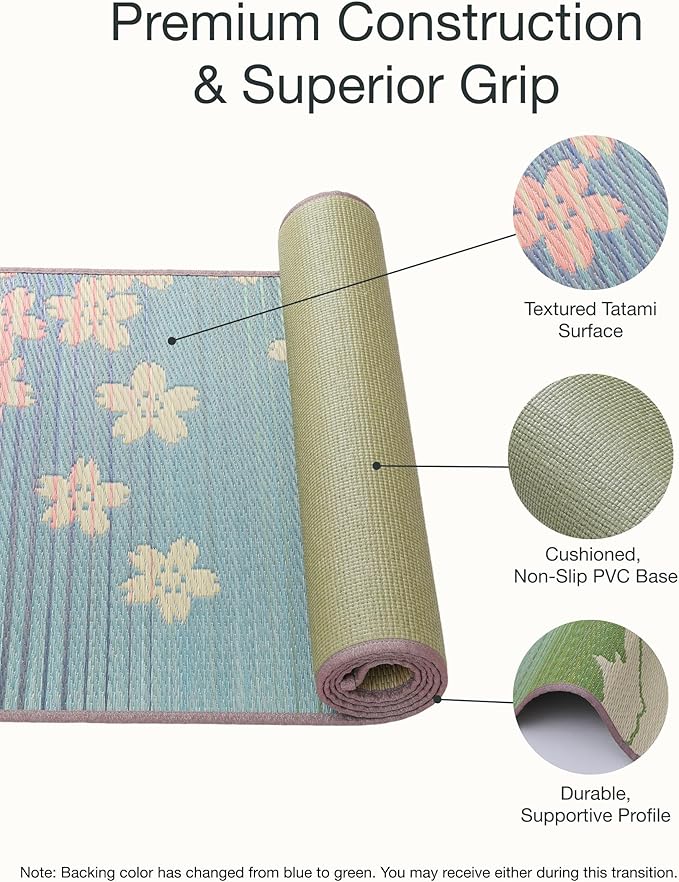 Tatami Yoga Mats - Sakura Fuji Pattern