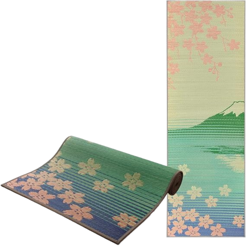 Tatami Yoga Mat - Sakura Fuji Pattern