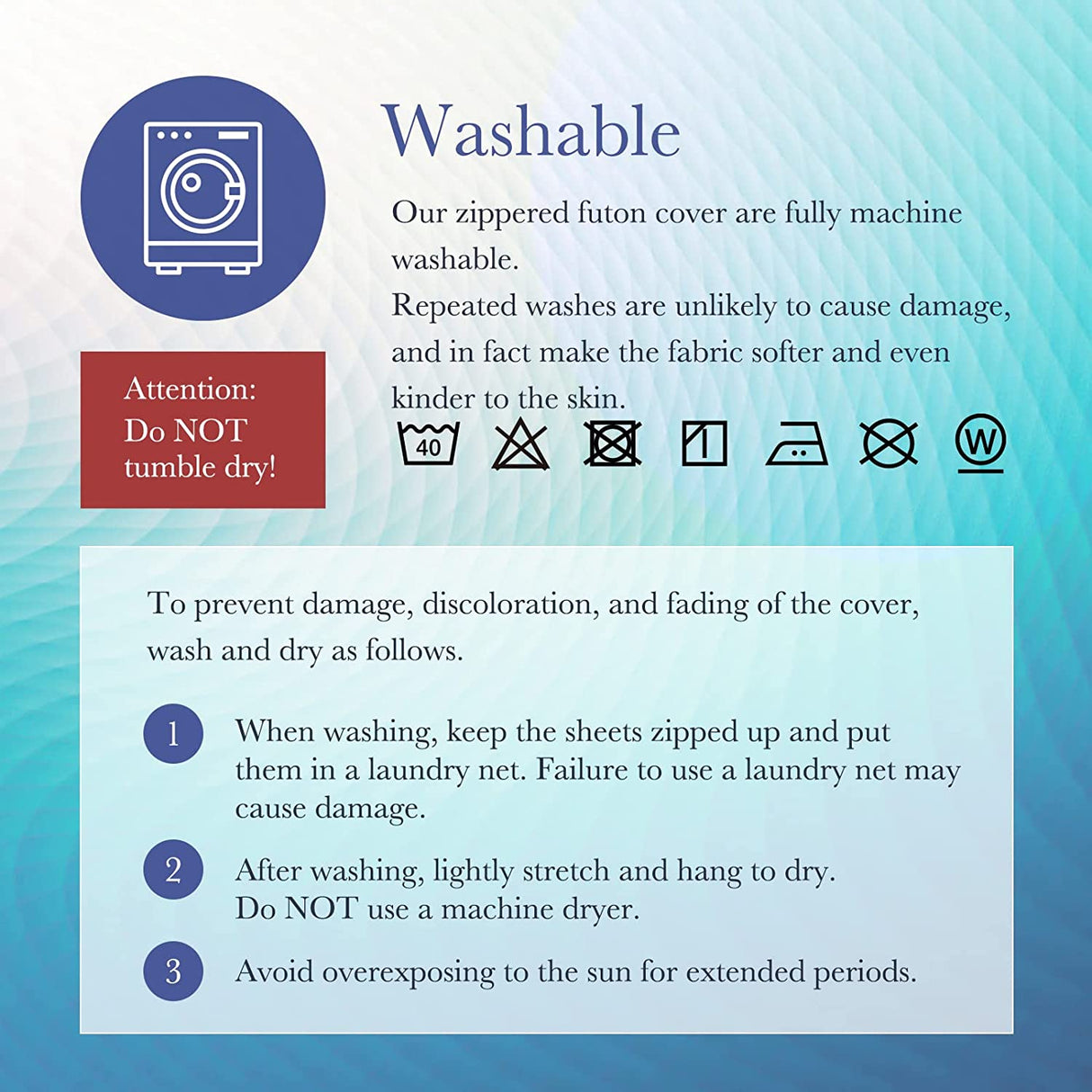 Fitted Futon Cover Sheets Washing Instructions