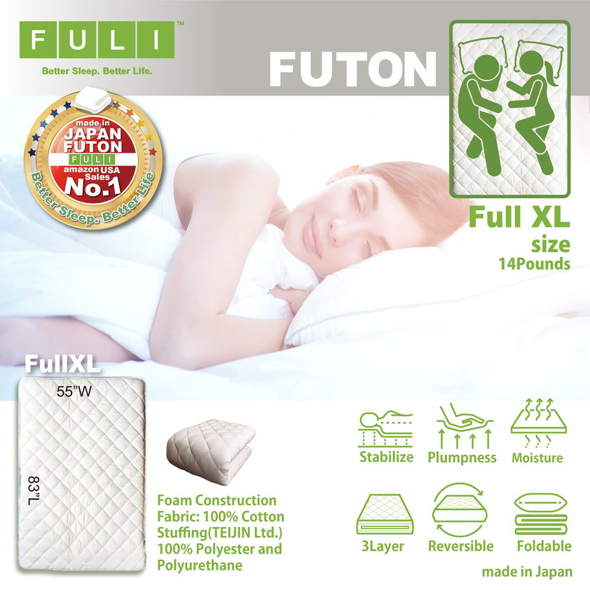 FUTON Mattress (shiki futon) Full XL FULI Japan Official Store